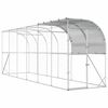 vidaXL Kurn&iacute;k proti stene Strieborn&aacute; 600 x 100 x 215 cm