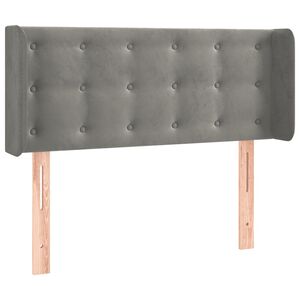 vidaXL Čelo postele so z&aacute;hybmi bledosiv&eacute; 83x16x78/88 cm zamat