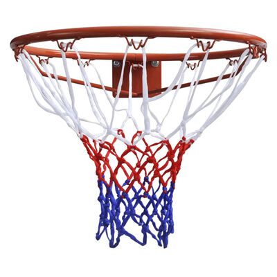 vidaXL Basketbalový kôš, obruč so sieťou, oranžová 45 cm