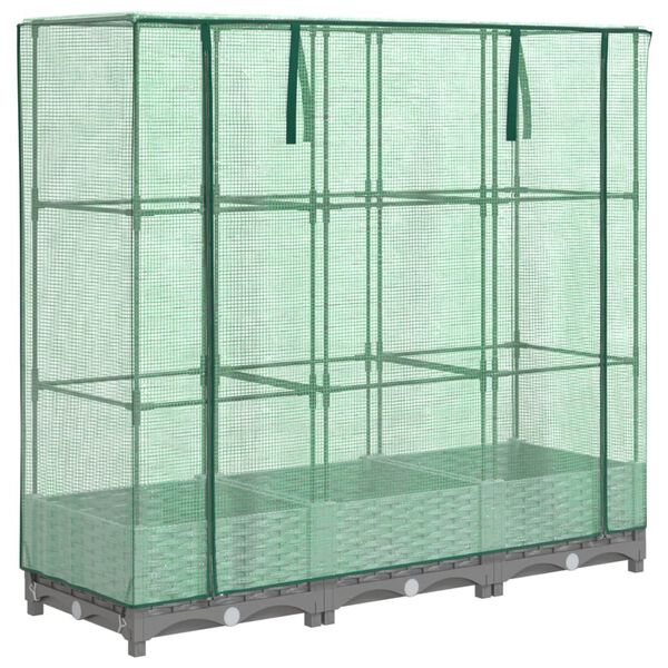 vidaXL Z&aacute;hon s krytom na sklen&iacute;k ratanov&yacute; vzhľad 120x40x123 cm