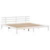 vidaXL Posteľný rám s čelom bez matraca biely 180x200 cm
