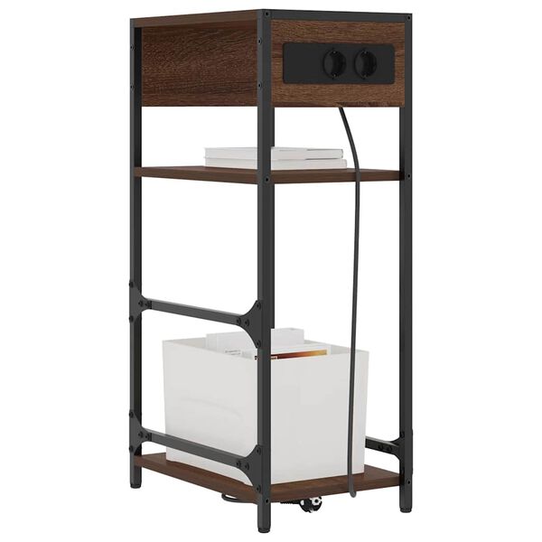 vidaXL Nočn&yacute; stol&iacute;k Hned&yacute; dub 40 x 27 x 76 cm Kompozitn&eacute; drevo