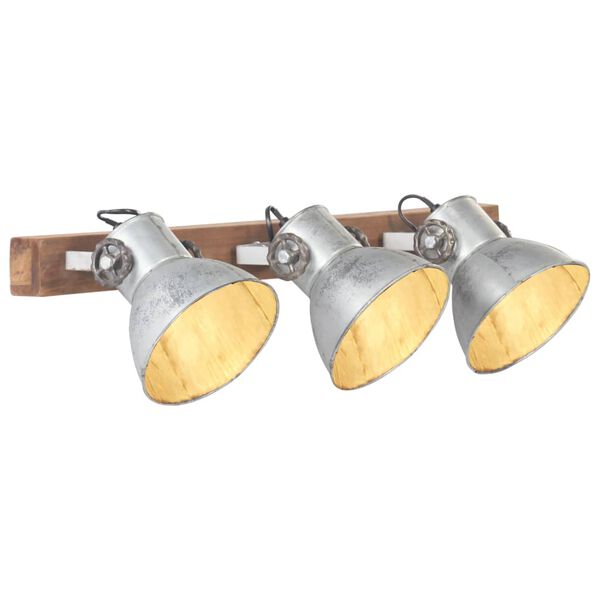 vidaXL Industri&aacute;lna n&aacute;stenn&aacute; lampa strieborn&aacute; 65x25 cm E27