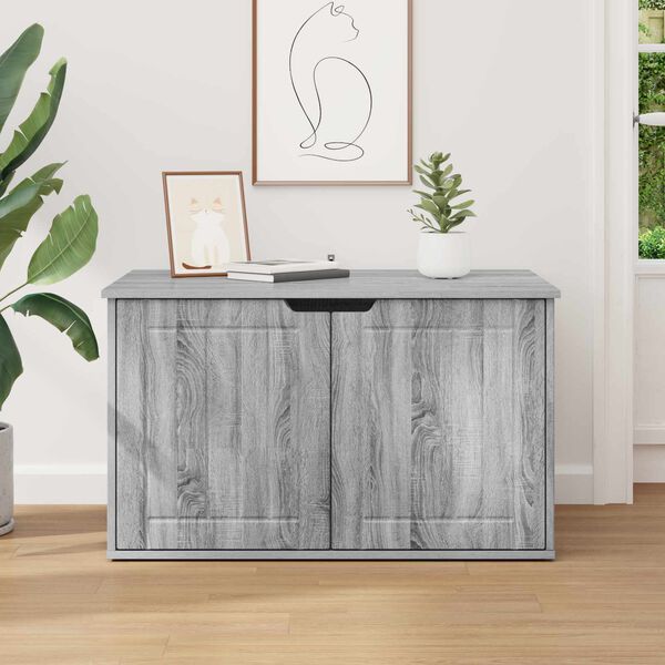 vidaXL Mačka Dom Siv&yacute; Sonoma 85 x 55 x 50,5 cm Kompozitn&eacute; drevo