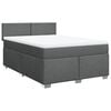 vidaXL Boxspring posteľ s matracom tmavosiv&aacute; 160x200 cm l&aacute;tka