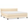 vidaXL Posteľn&yacute; r&aacute;m boxspring s matracom kr&eacute;mov&yacute; 180x200 cm l&aacute;tka