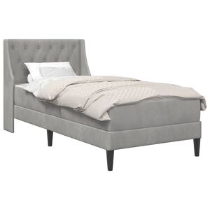vidaXL R&aacute;m postele s matracom Svetlosiv&aacute; 80 x 200 cm Zamat