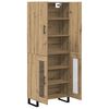 vidaXL Highboard 2 pcs Remeseln&yacute; dub 69,5 x 34 x 180 cm