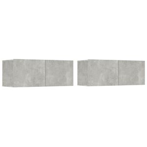 vidaXL TV skrinky 2 ks bet&oacute;novo siv&eacute; 80x30x30 cm kompoz.drevo