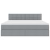 vidaXL Postel s &uacute;ložn&yacute;m prostorem a matrac&iacute; Svetlosiv&aacute; 160 x 200 cm