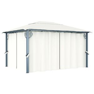 vidaXL Alt&aacute;nok so z&aacute;vesom 400x300 cm, kr&eacute;mov&yacute;, hlin&iacute;k