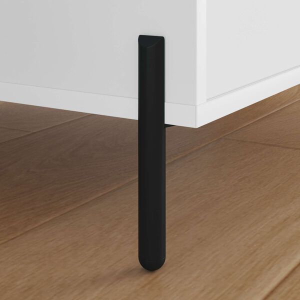 vidaXL Nohy n&aacute;bytku 12 pcs Čierna 66 x 36 x 160 mm Železo