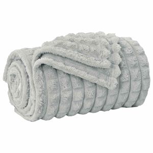 vidaXL Deka Siv&aacute; 150 x 130 cm Fl&iacute;s