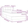 vidaXL Posteľný rám boxspring s matracom čierny 80x220 cm zamat