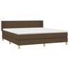 vidaXL Boxspring posteľ s matracom tmavohned&aacute; 180x200 cm l&aacute;tka