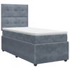 vidaXL Posteľ boxspring s matracom Tmavosiv&aacute; 90 x 190 cm Zamat