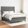 vidaXL Boxspring posteľ s matracom tmavosiv&aacute; 140x190 cm l&aacute;tka