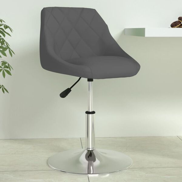 vidaXL Barov&aacute; stolička tmavosiv&aacute; zamatov&aacute;