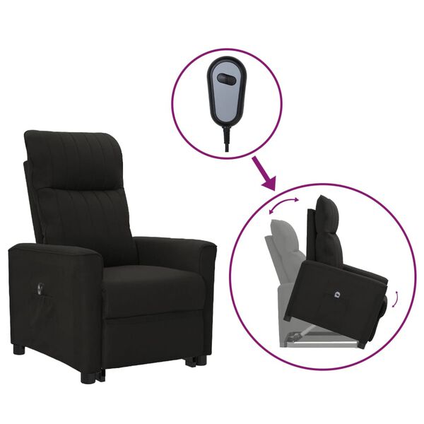 vidaXL Zdv&iacute;hacie kreslo čierne l&aacute;tka