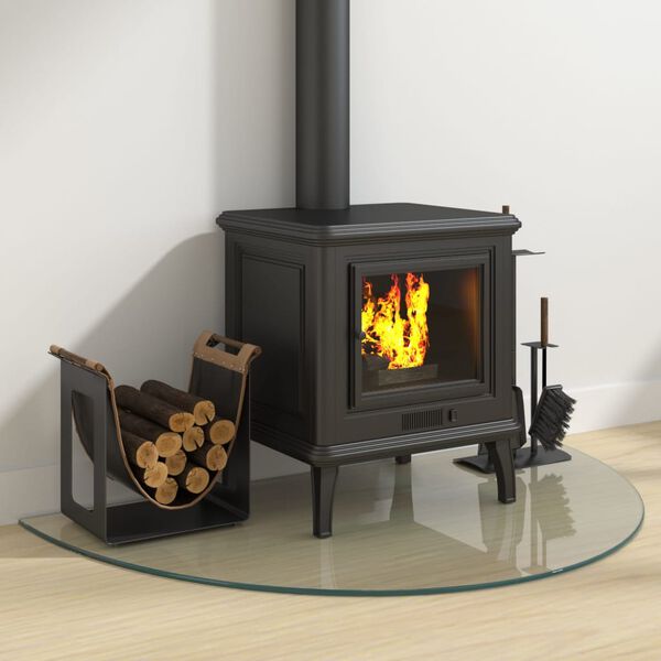 vidaXL Krbová sklenená doska polkruhová 1000x600 mm