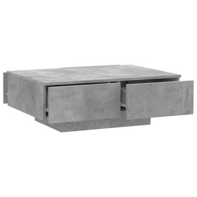 vidaXL Konferenčný stolík betónovo-sivý 90x60x31 cm drevotrieska