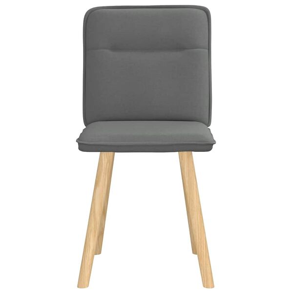 vidaXL Jedálenské stoličky 2 ks tmavosivé látkové