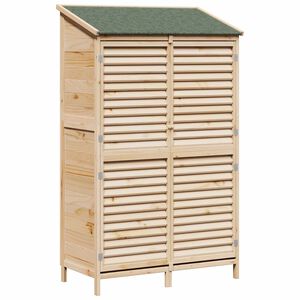 vidaXL Z&aacute;hradn&yacute; pr&iacute;stre&scaron;ok so strechou Pr&iacute;rodn&aacute; 106 x 56 x 176,5 cm