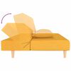 vidaXL 2-miestna rozkladacia pohovka s 2 vankúšmi, žltá, látka