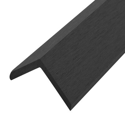 vidaXL Podlahové soklové lišty 5 ks, WPC 170 cm, čierne
