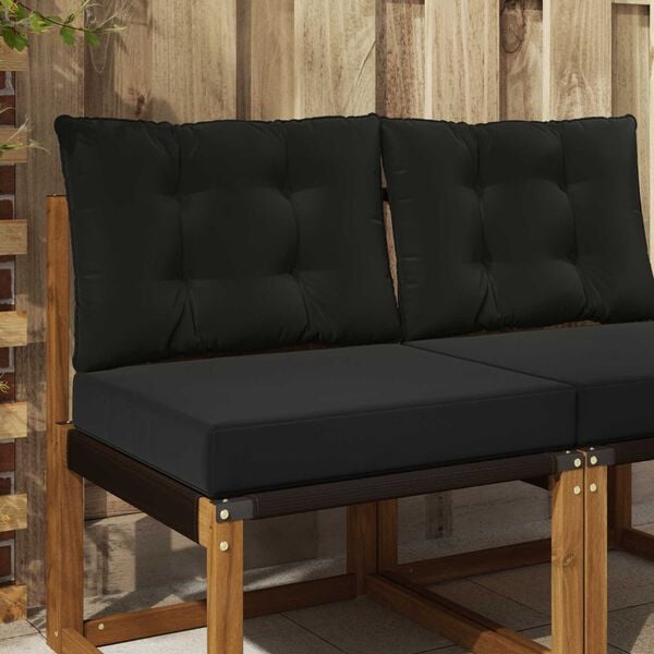 vidaXL Vank&uacute;&scaron; na vonkaj&scaron;iu pohovku 2 pcs Čierny Polyester