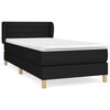 vidaXL Posteľn&yacute; r&aacute;m boxspring s matracom čierny 80x200 cm l&aacute;tka