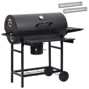 vidaXL Sudov&yacute; gril s kolesami a policami 3 ks 115 x 85 x 95 cm Kov