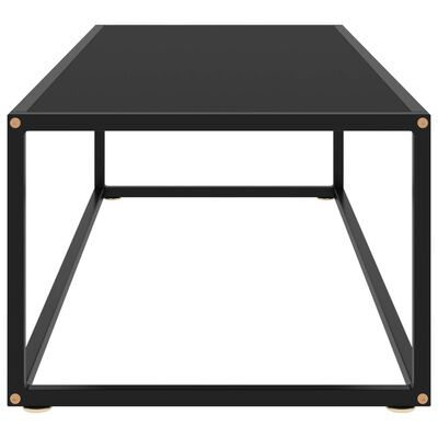 vidaXL Konferenčný stolík, čierny, čierne sklo 120x50x35 cm