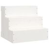vidaXL Schody pre dom&aacute;ce zvierat&aacute; biele 40x37,5x35 cm mas&iacute;vna borovica