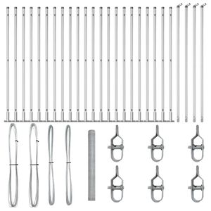 vidaXL Stĺp na plot. Strieborn&aacute;