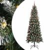 vidaXL Umel&yacute; vianočn&yacute; stromček Zelen&aacute; 210 cm PVC, plast a oceľ
