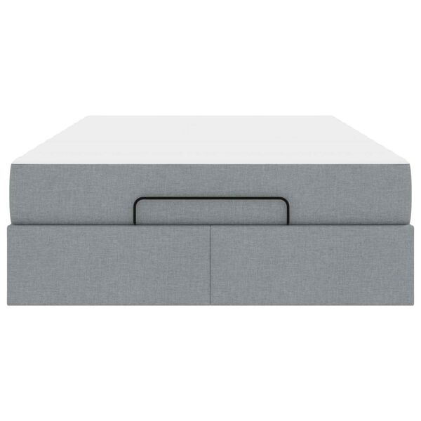 vidaXL R&aacute;m postele s matracom s matracmi 2 pcs Svetlosiv&aacute; l&aacute;tka