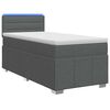 vidaXL Posteľ boxspring s matracom Tmavosiv&aacute; 90 x 190 cm L&aacute;tka