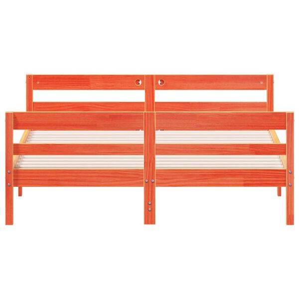vidaXL Posteľ s matracom voskovo hned&aacute; 120x200 cm mas&iacute;vna borovica