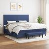 vidaXL Boxspring posteľ s matracom modr&aacute; 200x200 cm l&aacute;tka