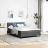 vidaXL Posteľ boxspring s matracom Tmavo &scaron;ed&aacute; 140 x 200 cm l&aacute;tka