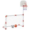 vidaXL Detsk&aacute; futbalov&aacute; a basketbalov&aacute; s&uacute;prava s loptičkami 98x50x70cm