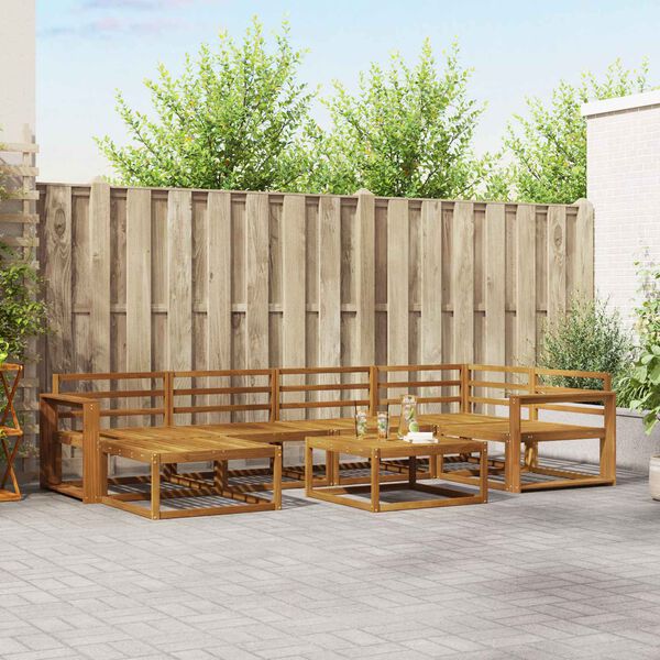 vidaXL Z&aacute;hradn&aacute; s&uacute;prava gaučov 7 pcs Pr&iacute;rodn&aacute; Pevn&eacute; ak&aacute;ciov&eacute; drevo