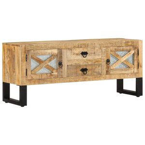 vidaXL TV skrinka 110x30x45 cm surov&eacute; mangovn&iacute;kov&eacute; drevo