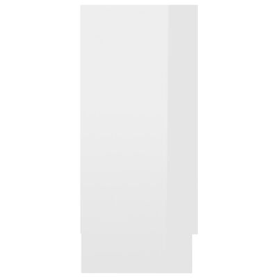 vidaXL Komoda, lesklá biela 120x30,5x70 cm, kompozitné drevo