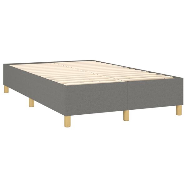 vidaXL Boxspring posteľ s matracom tmavosiv&yacute; 120x200 cm l&aacute;tka