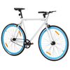 vidaXL Bicykel s pevn&yacute;m prevodom bielo-modr&yacute; 700c 55 cm