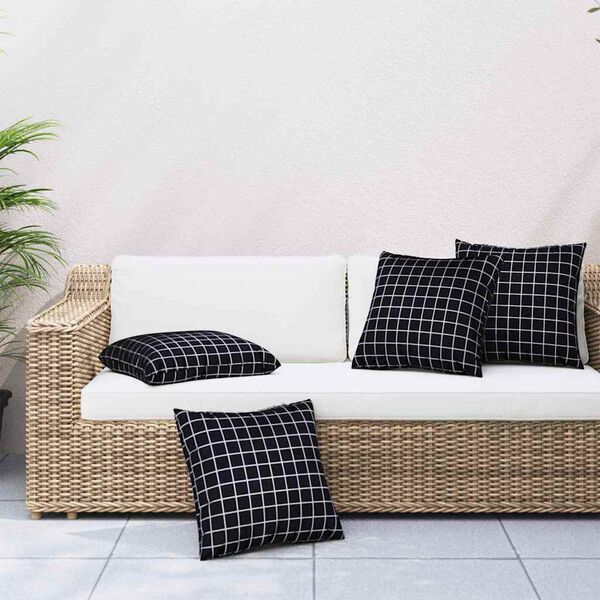 vidaXL Rozhadzovacie vank&uacute;&scaron;e Kockovan&yacute; 4 pcs Čierna kocka 40 x 40 cm