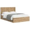 vidaXL Posteľov&yacute; r&aacute;m s &uacute;ložn&yacute;m priestorom a čelom Artisan Oak