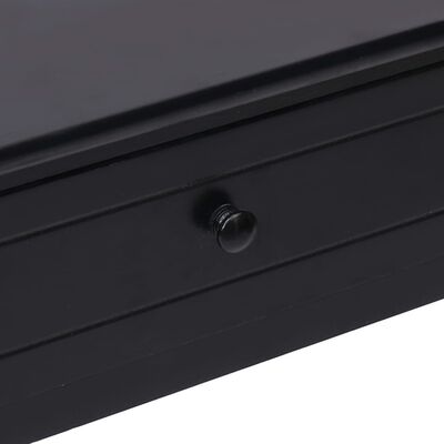 vidaXL Konzolový stolík čierny 90x30x77 cm drevený